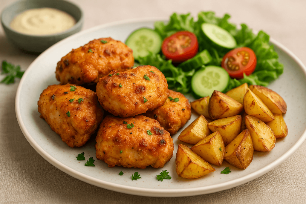 poulet pomme de terre salade